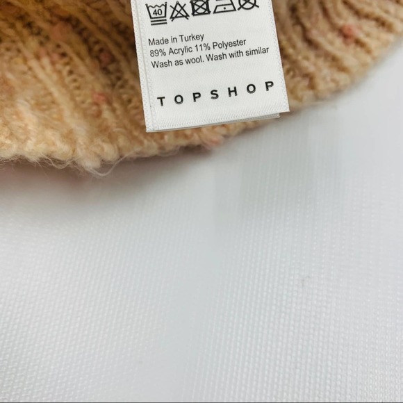 Topshop Mock Neck Pullover Airy Open Stitching - Picture 12 of 12